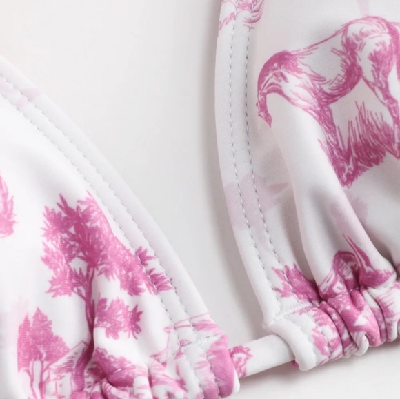 Cider Swim Nwt Cider Bikini And Sarong Set Pink Poshmark